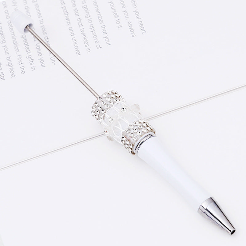 Wholesale 10pcs Beadable Pens DIY Diamond-studded Creative Butterfly Mesh Handmade Diamond Ballpoint Pen