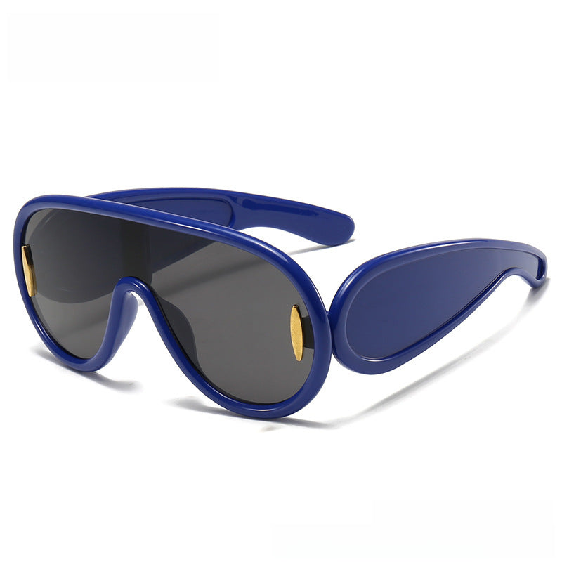 Wholesale  personality cool one-piece children's toad frame hip hop sunglasses