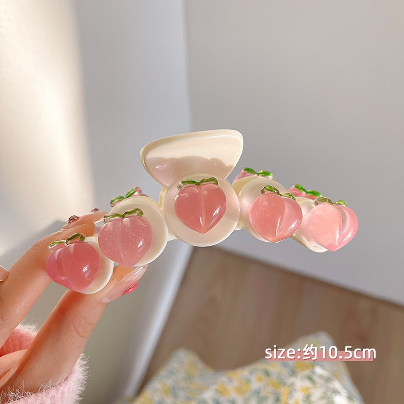 Wholesale Transparent Pink Peach Clip