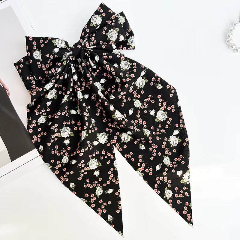 Wholesale Small Floral Bow Duck Bill Hairpin