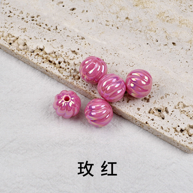 Wholesale 10PCS Acrylic Plastic Solid Color Mape Beads