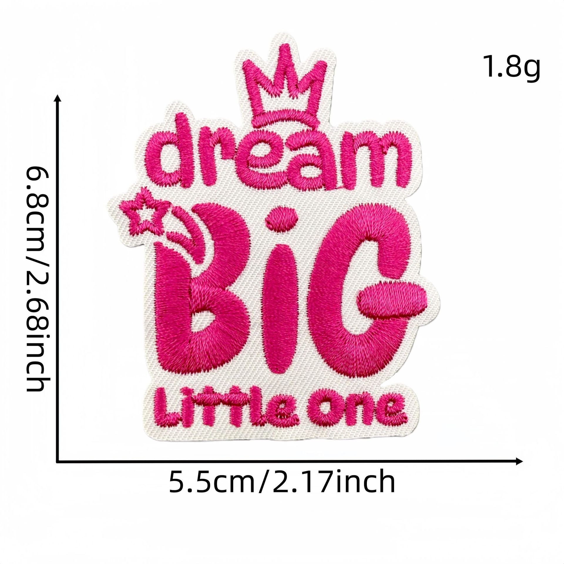 Wholesale Pink English Inspirational Embroidered Patch Cartoon Slogan Decorative Accent For Clothing Bags Home Decor