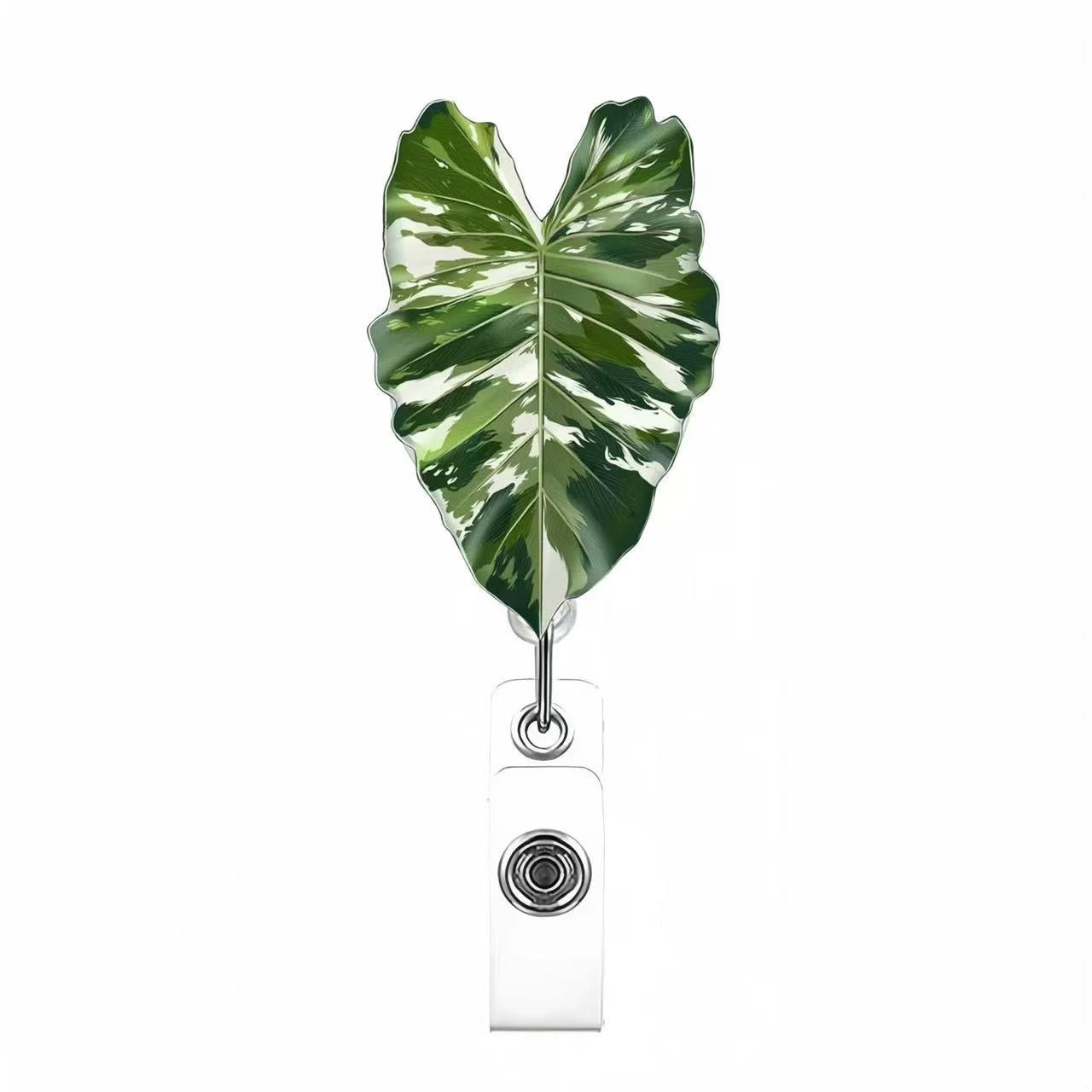 Wholesale Colorful leaves Badge Reels