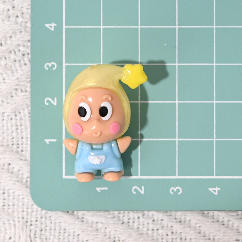 Wholesale 5pcs/pack DIY Cartoon Rubber Bead Plush Toy Keychain OLY Exclusive