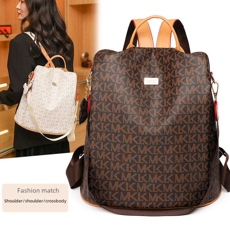 Wholesale PU shoulder bag ladies trendy brand new schoolbag fashion retro travel backpack