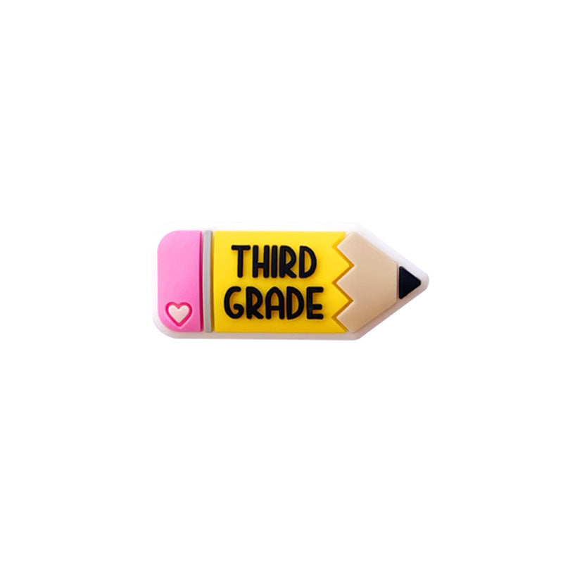 Wholesale 20pcs  Food grade 3D silicone beads  pencil beads  teething beads