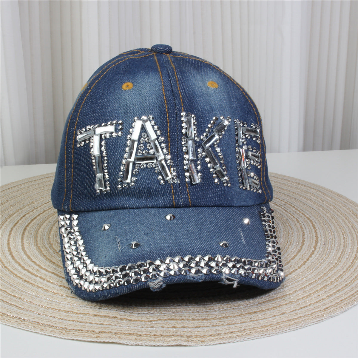Wholesale British Denim Diamond Casual Baseball Cap