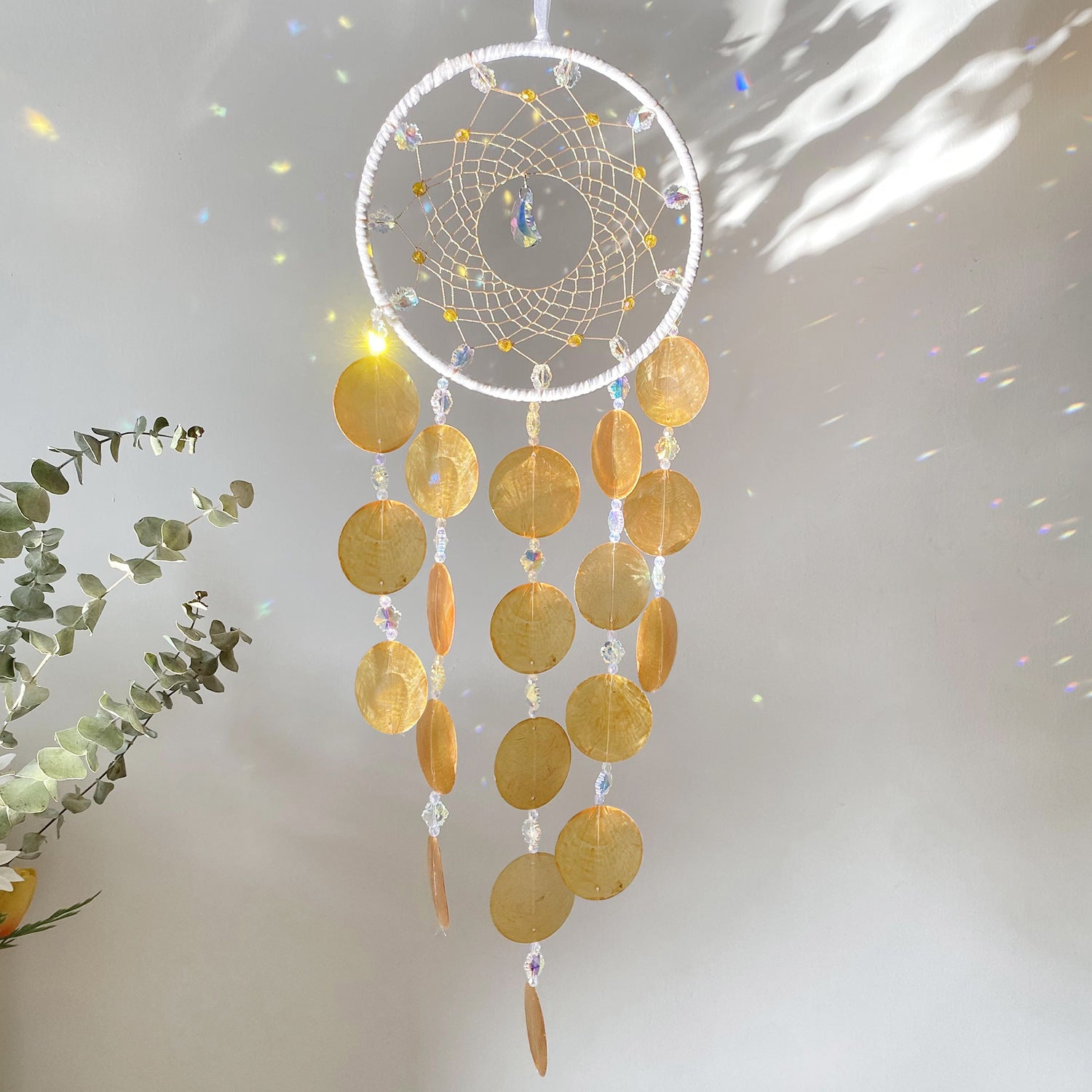Wholesale Shell Crystal Stone Room Wind Chime Decoration Pendant