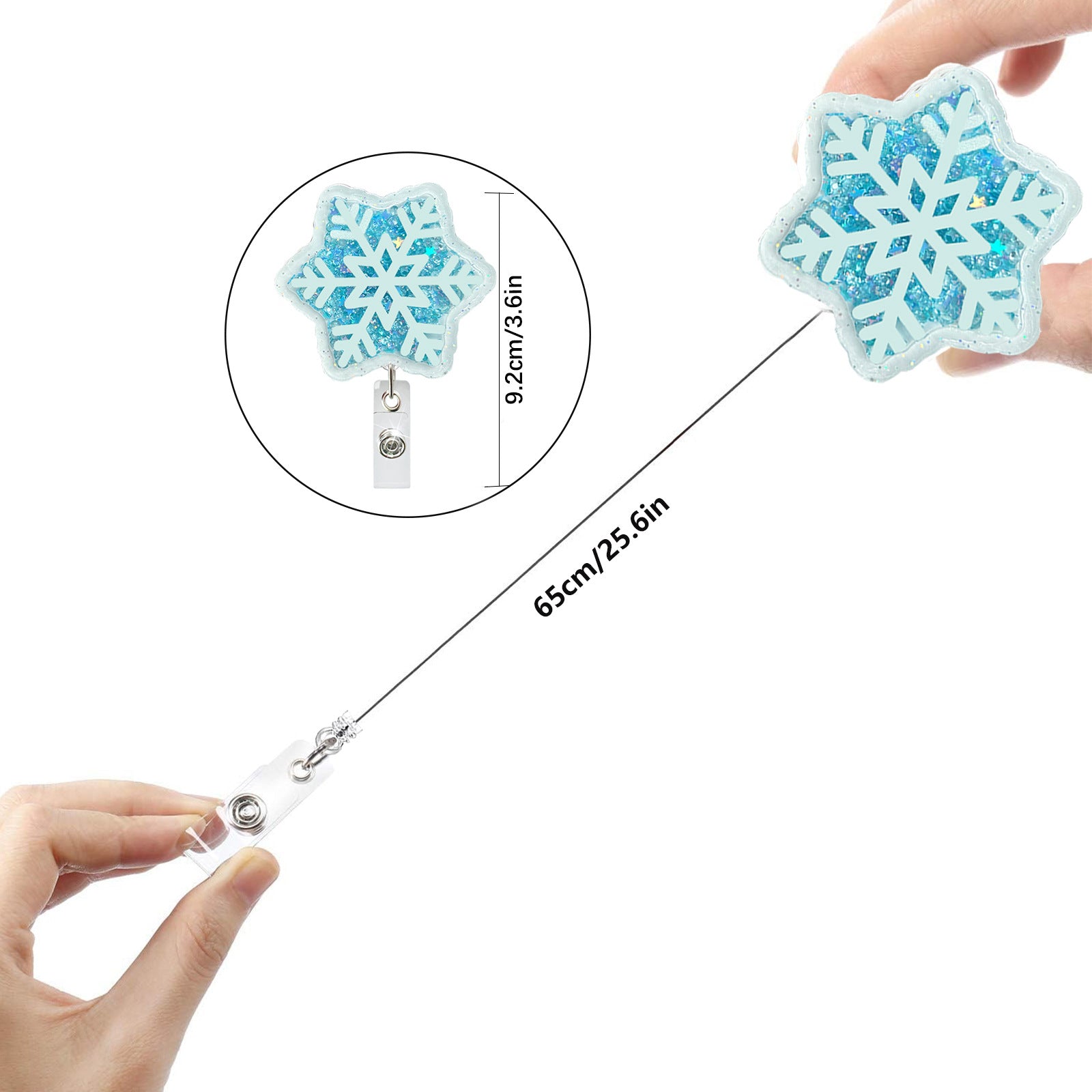 Wholesale Christmas series easy-pull retractable rotating keychain