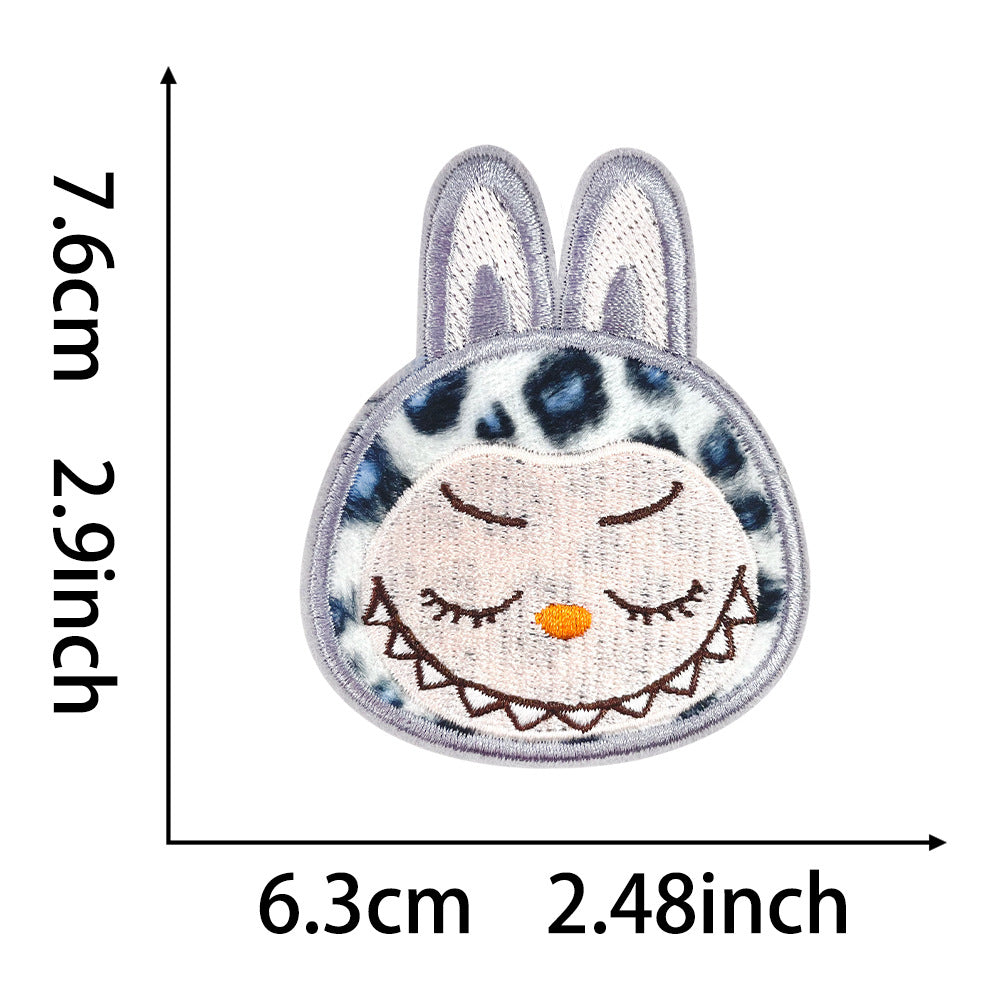Wholesale Cartoon Embroidered Badge Polyester Self Adhesive Sticker For Kids Shoes Hats DIY Accessory OLY Exclusive
