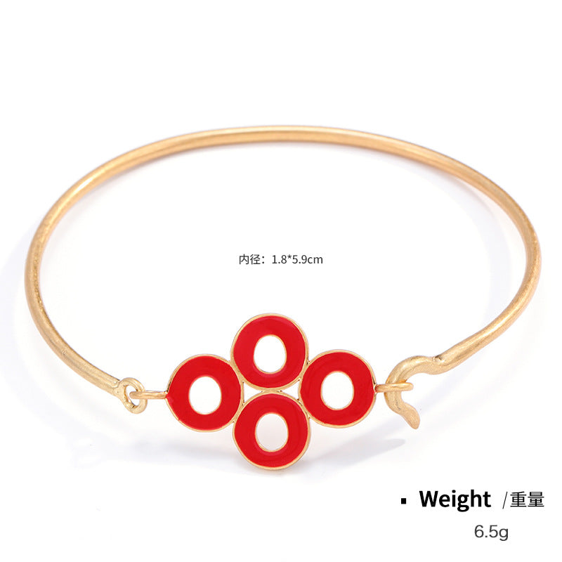 Wholesale Enamel Oil Drop Retro Classic Elegant Adjustable Bracelet