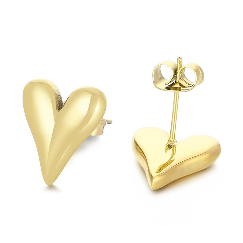 Wholesale Ladies Heart Gold Plated Earrings