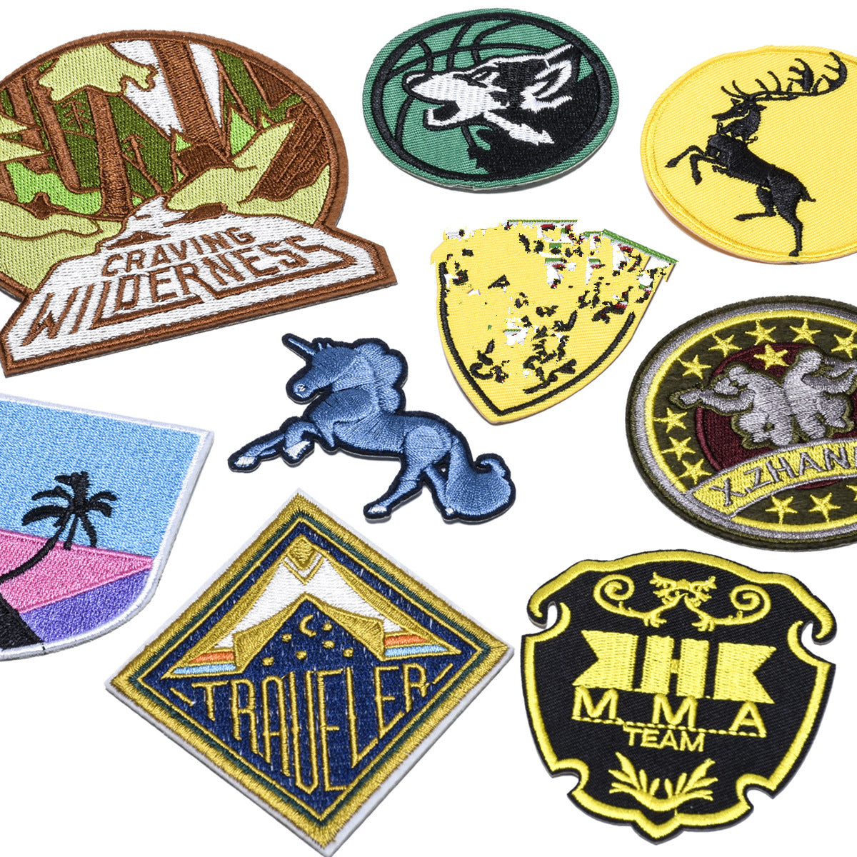 Wholesale Black Embroidered Cloth Patch Punk English Letter DIY Clothing Accessory Boutique Resale