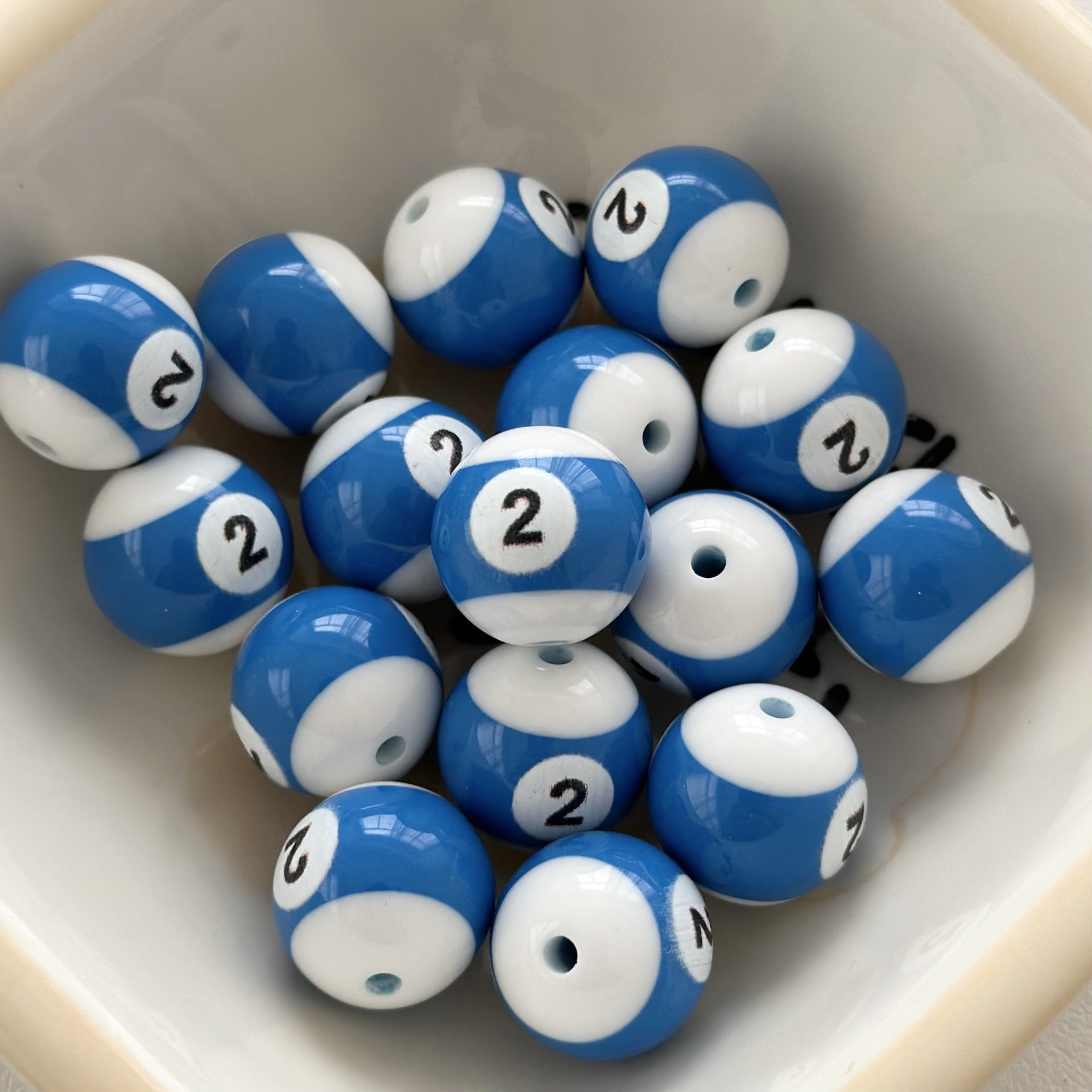 Wholesale 10PCS Billiard Beads Resin Beads Diy Beads
