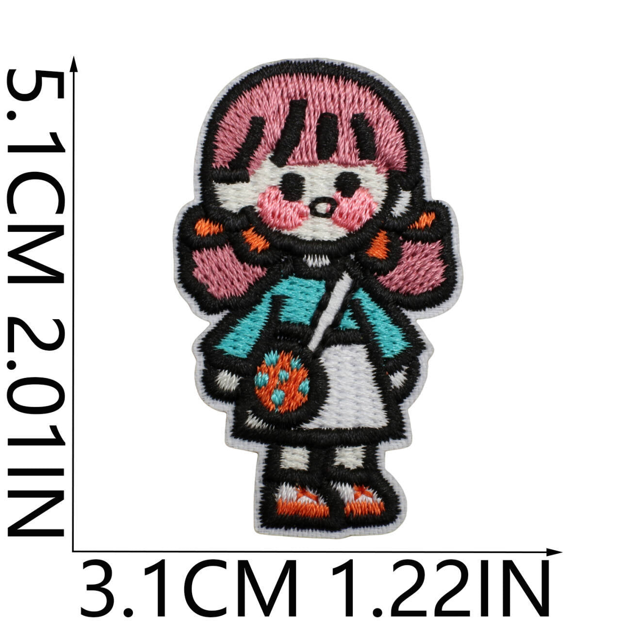 Wholesale Polyester Embroidered Patch Cute Girl Design DIY Clothing Accessory For Kids Boutique Gift