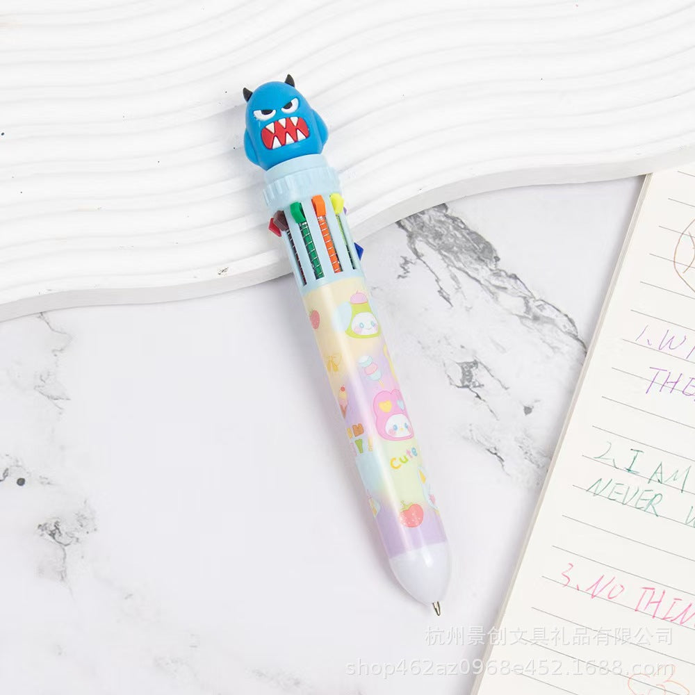 Wholesale Cartoon Head Ten Color Pen