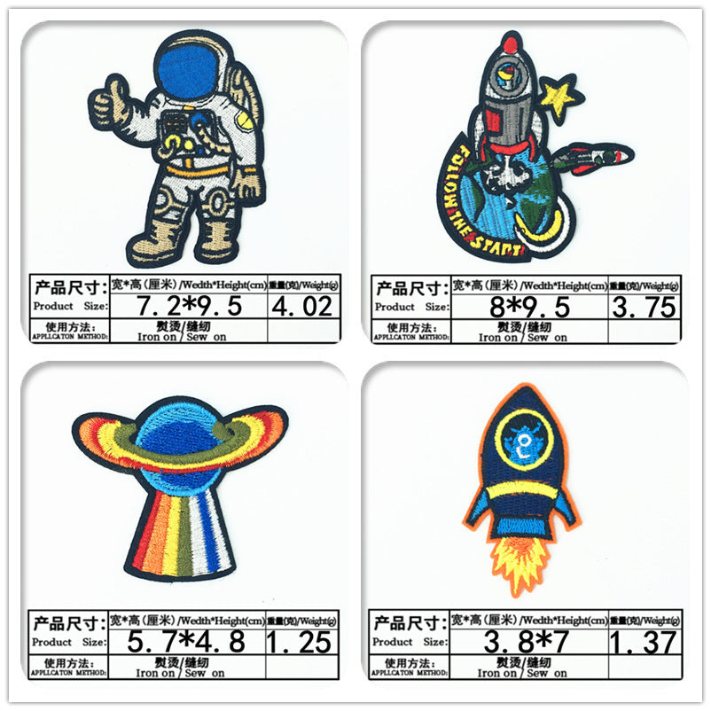 Wholesale Embroidered Cloth Patches Astronaut Diver Badges Set Of 12 For Clothing DIY Craft Supply