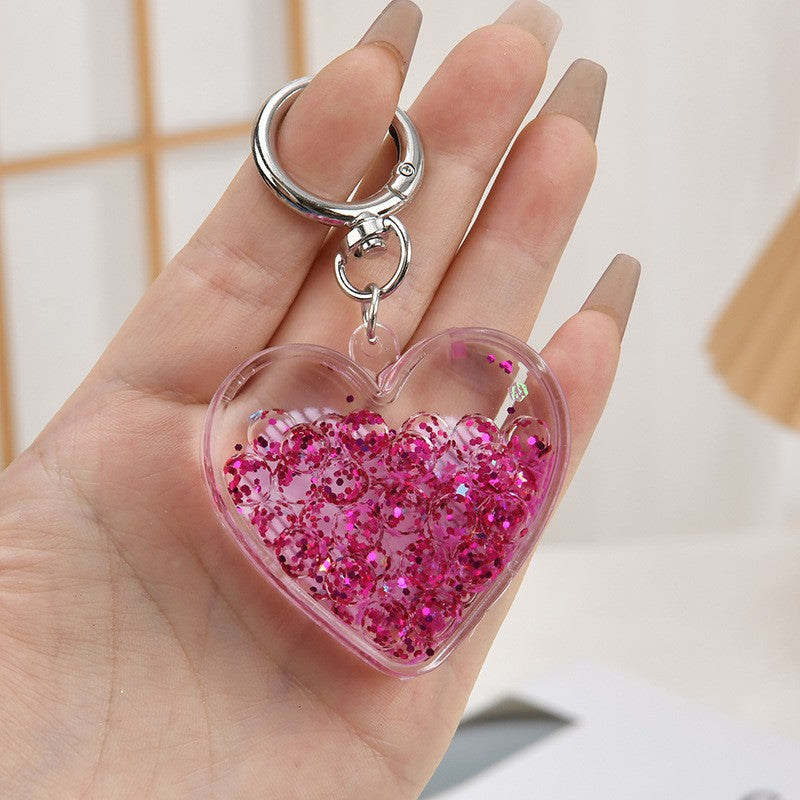 Wholesale Acrylic Oil-Filled Pendant Luminous Iceberg Cup Keychain