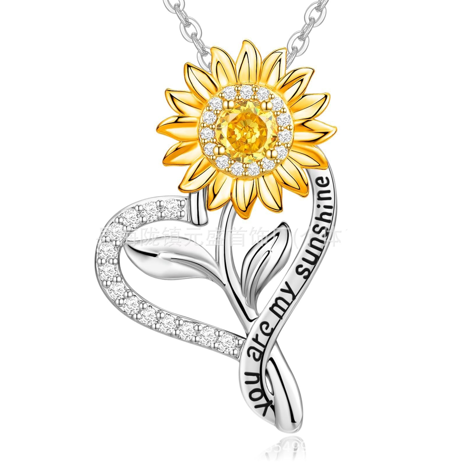 Wholesale 925 sterling silver sunflower necklace