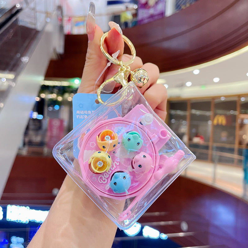 Llavero de la máquina de pesca giratoria de PVC al por mayor