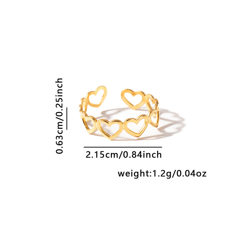 Wholesale Titanium Steel Gold Men' s and Women' s Luxury Adjustable Ring