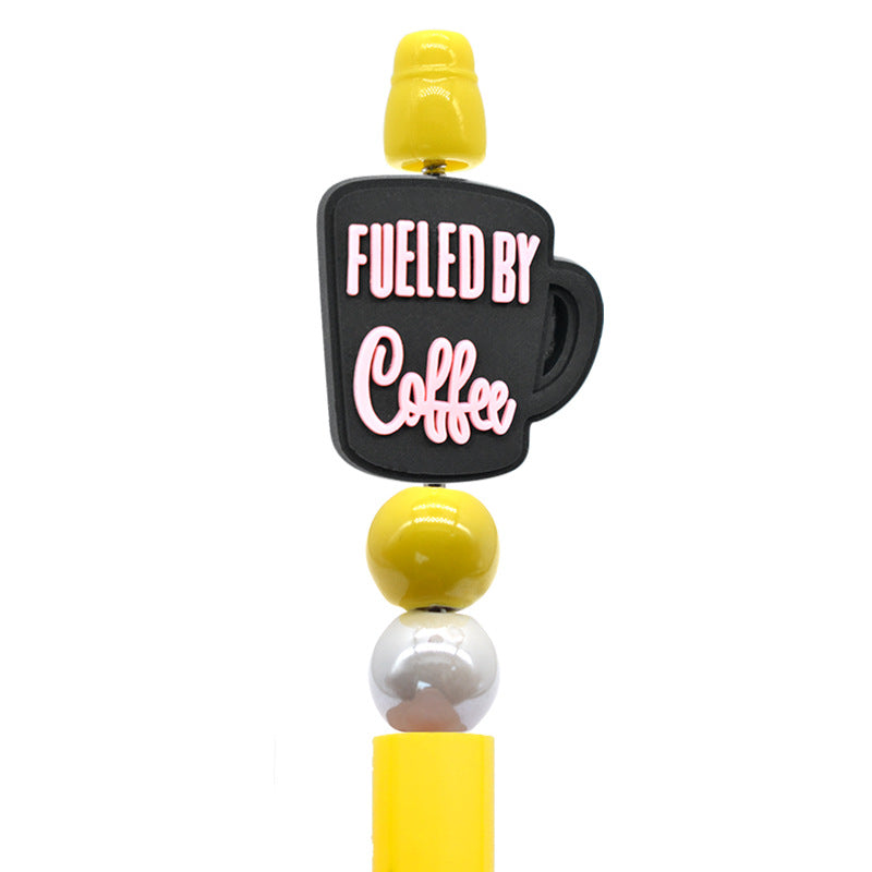 Wholesale Random 100pcs Coffee Creative Ballpoint Pen Bead