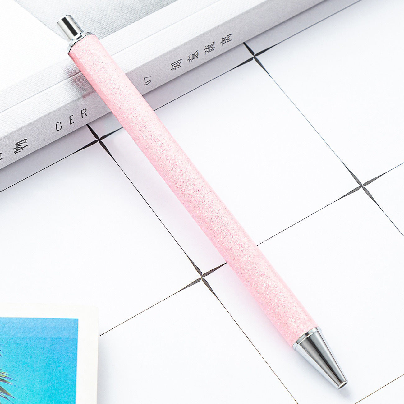 Wholesale Colorful creative foreskin glitter metal touch pen
