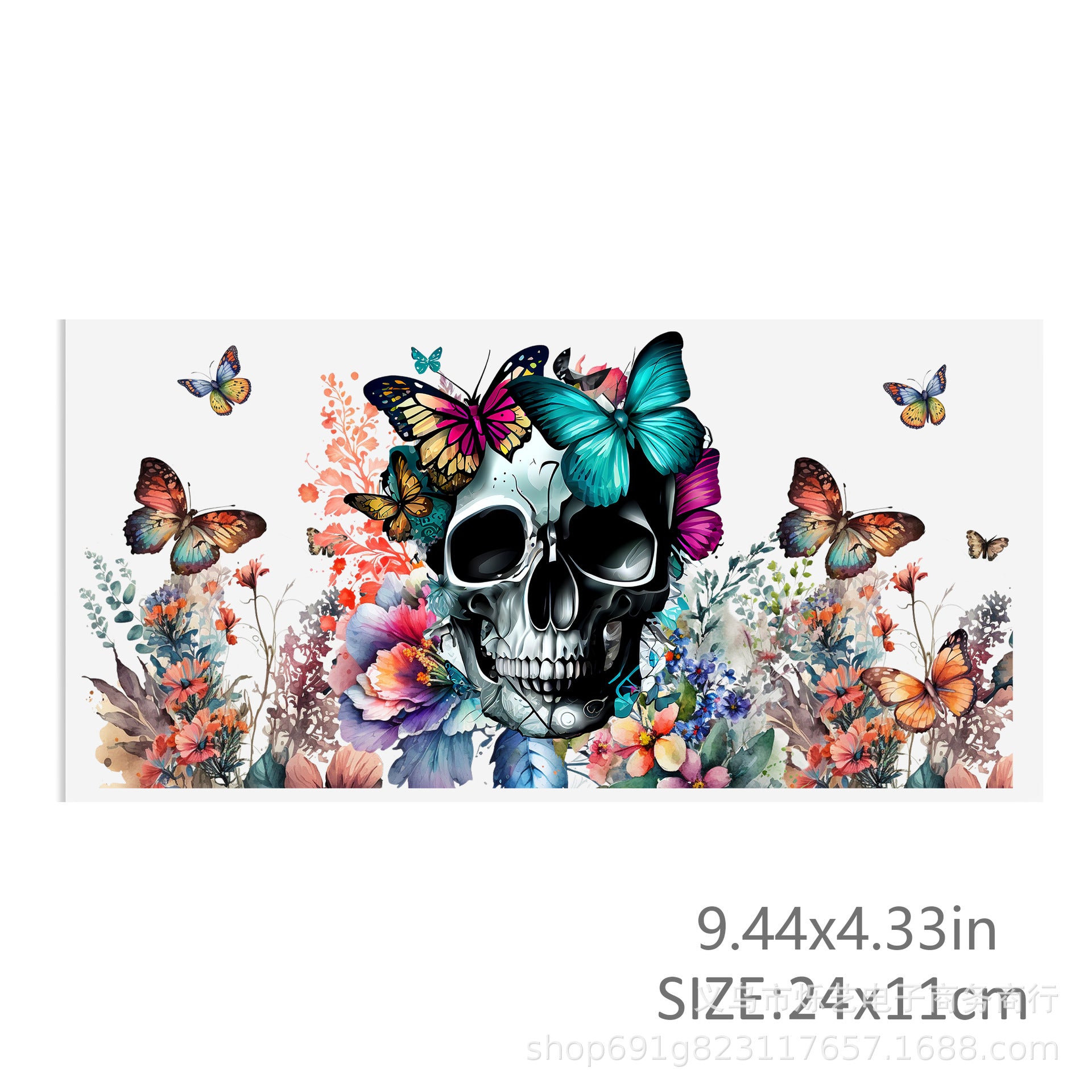 Wholesale Butterfly sunflower printing 16oz Cup UV DTF Wraps,