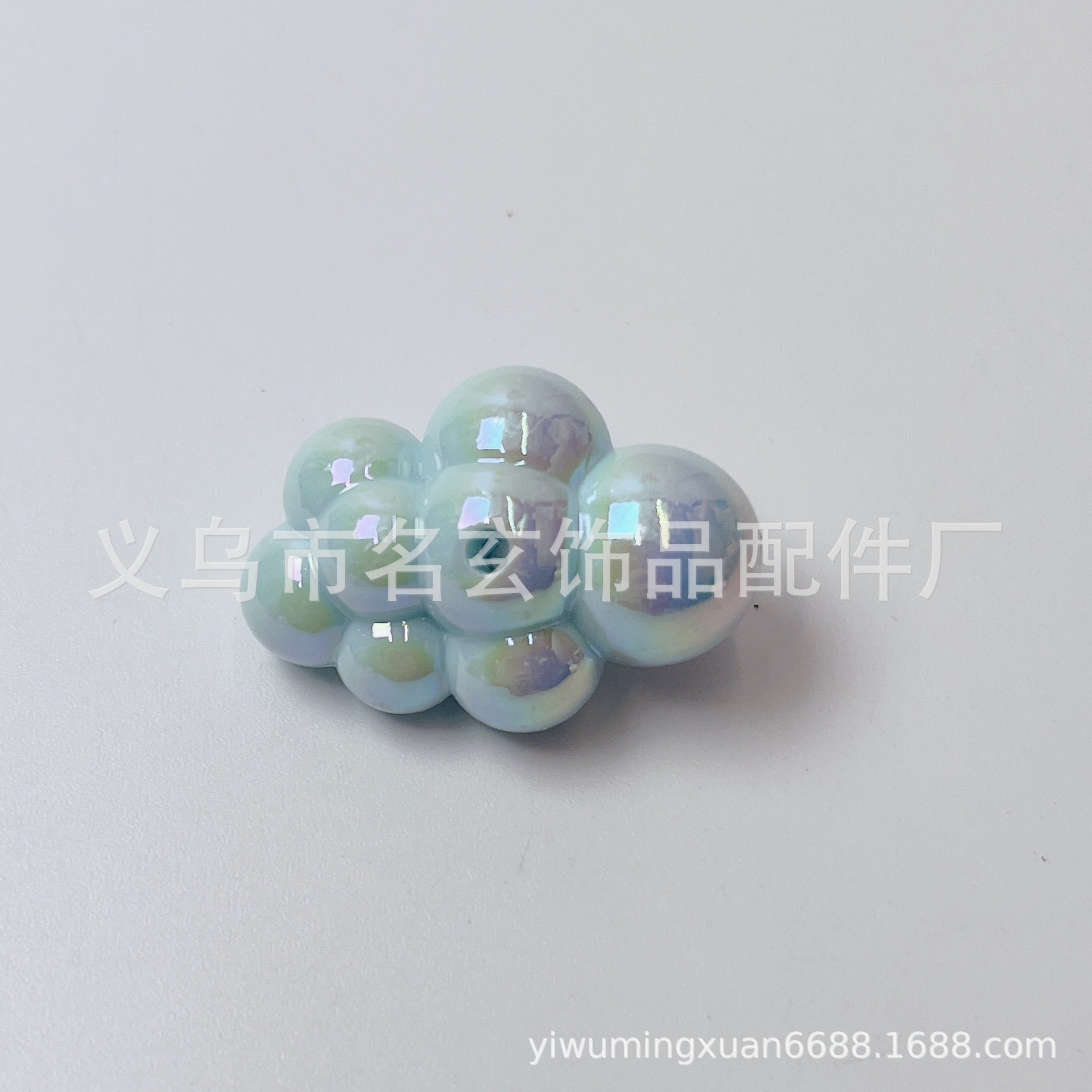 Wholesale Random 200 pcs/pack acrylic electroplated vertical hole cloud beads Acrylic Beads