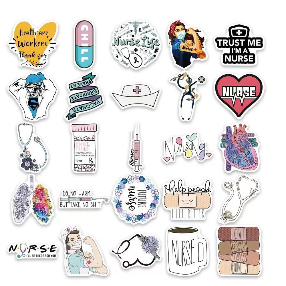 Wholesale Nurse Series Waterproof PVC Stickers