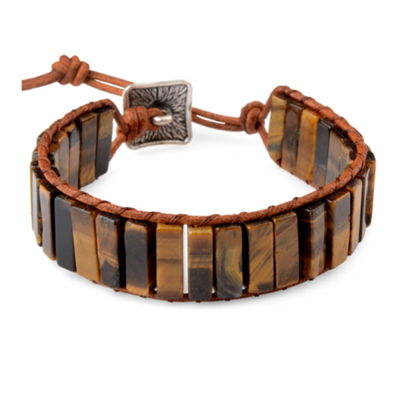 Wholesale Hand Woven Natural Stone Bracelet