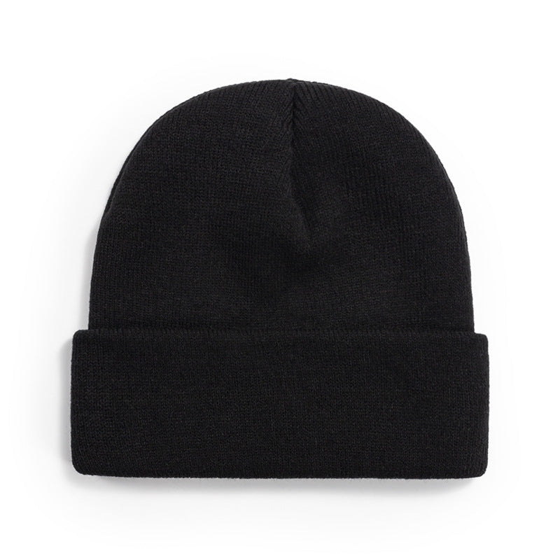Wholesale All-match Solid Color Wool Knitted Hat