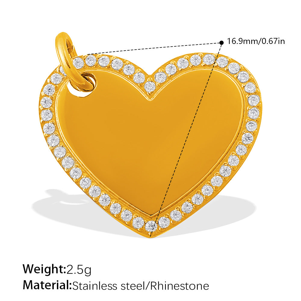 Wholesale Ocean style retro key heart-shaped stainless steel necklace pendant accessories