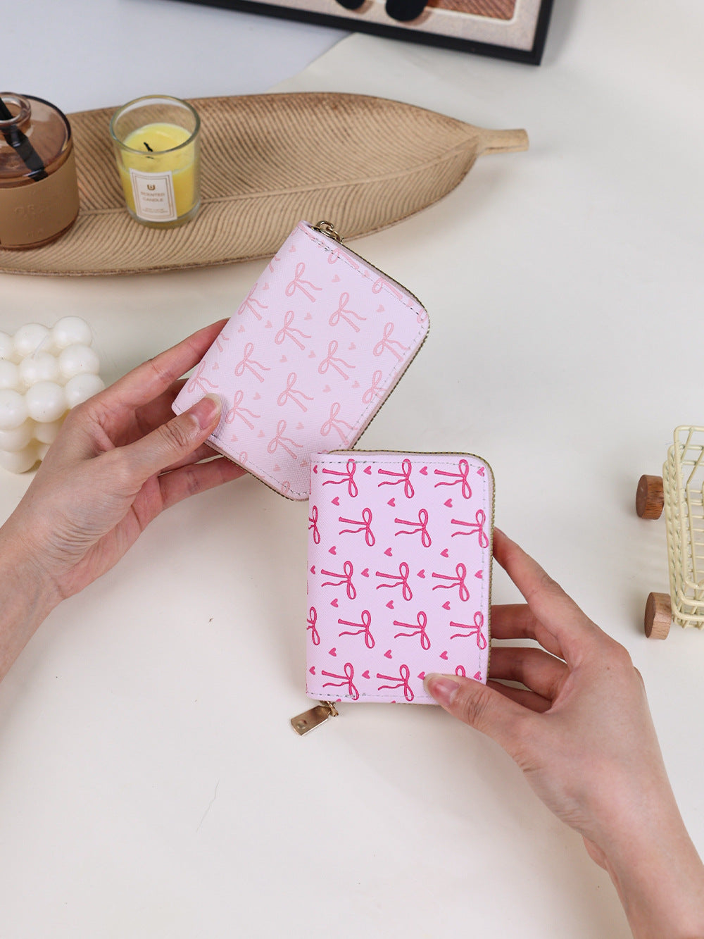 Wholesale Cartoon Sweet Mini Bow Multi Card Pocket Wallet