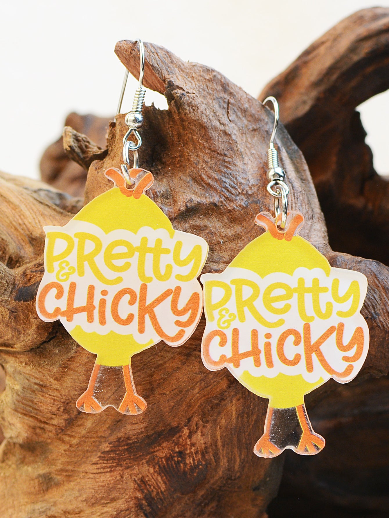 Wholesale Easter Cute Chick Leather Earrings