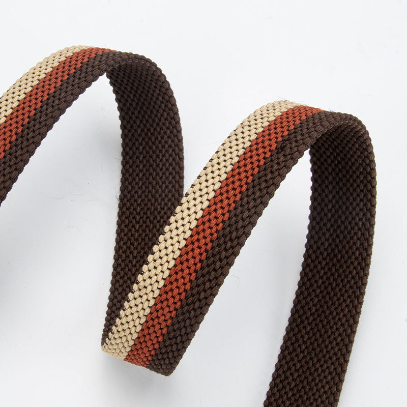 Wholesale cowhide braided belt pin buckle no hole vintage genuine leather belt