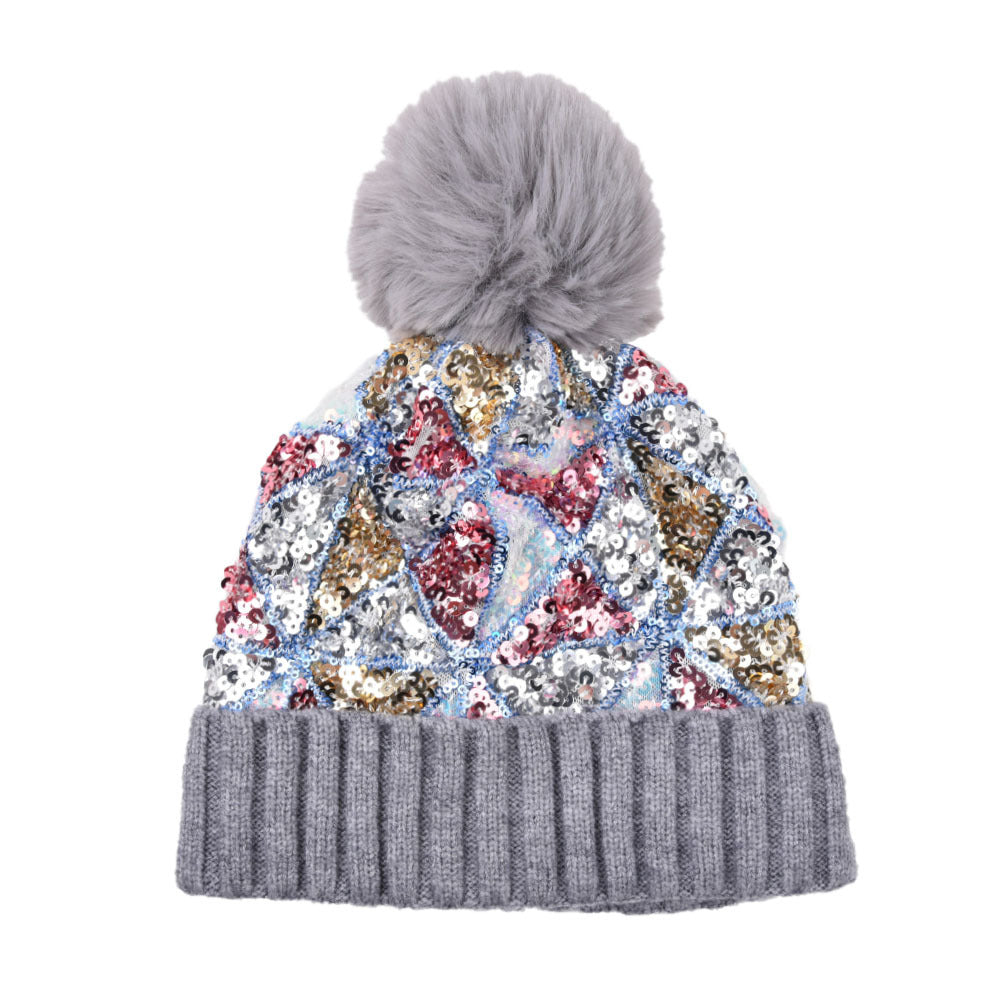 Wholesale Sequin Irregular Knitted Hats