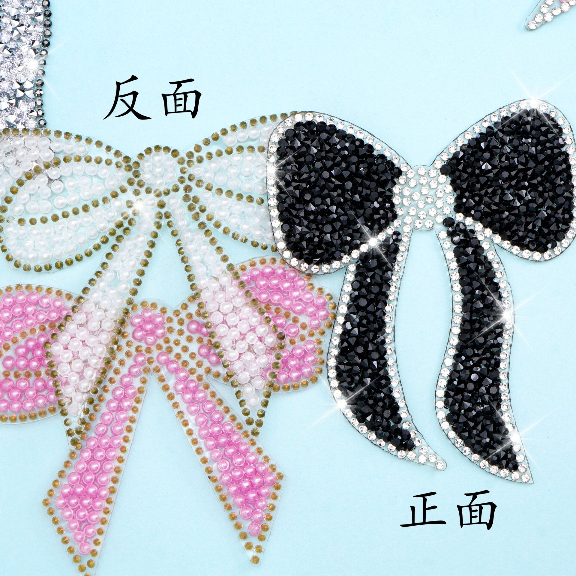 Wholesale Colorful rhinestone bow embroidery DIY Patches