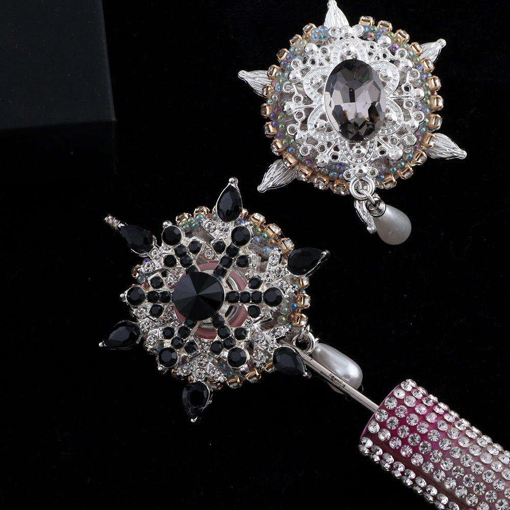 Wholesale 2pcs/pack New  Snow Alloy Clay Straight Hole Beads DIY Accessories