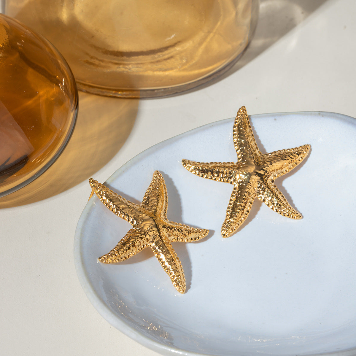 Wholesale Stainless Steel Starfish Earrings