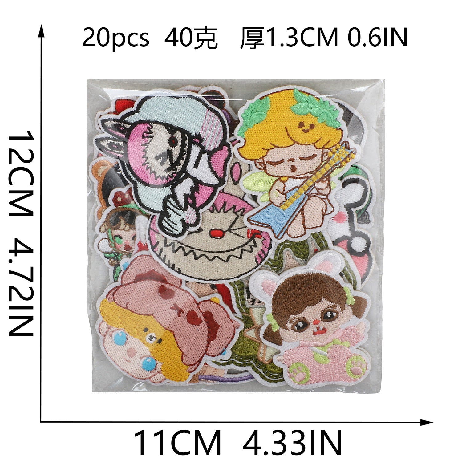Wholesale Cute doll embroidered fabric patch OLY Exclusive