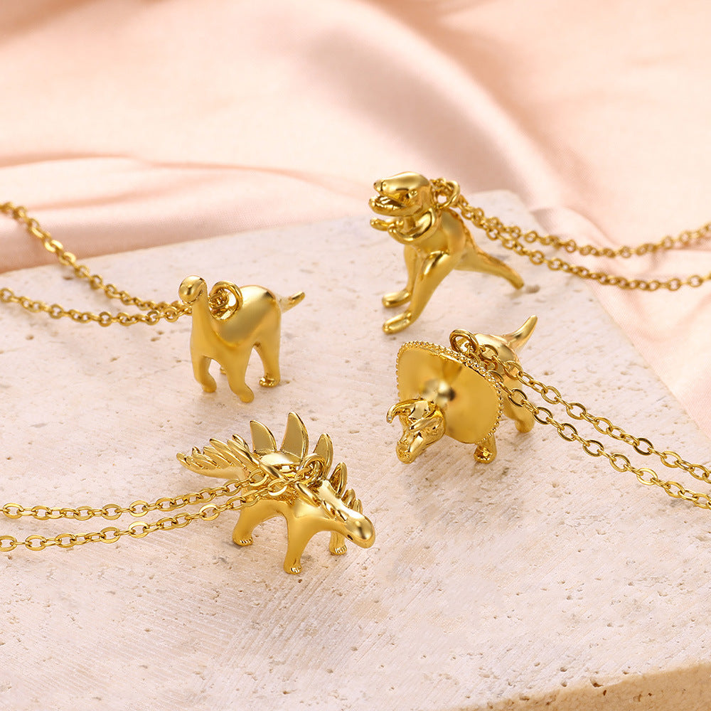Wholesale Dinosaur Series Pendant Necklace Personalized Stainless Steel Pendant