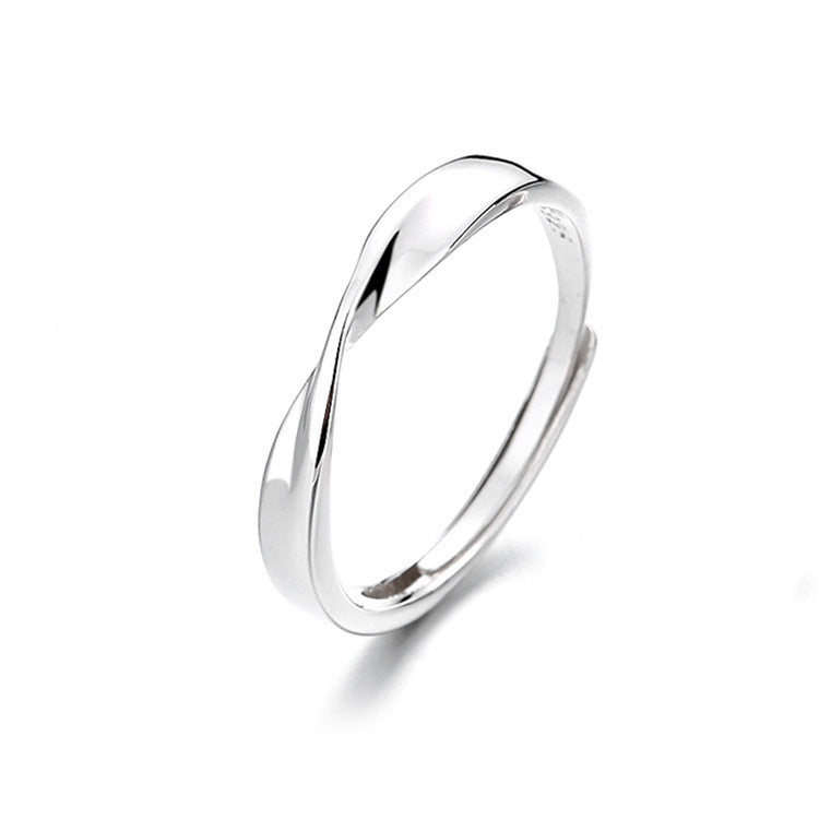 Wholesale Mobius couple ring fashion 520 Valentine's Day ring female Net Red simple open ring Qixi gift