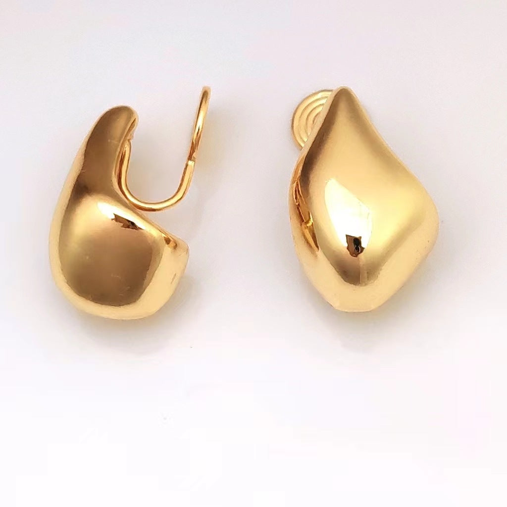 Wholesale Irregular Water Drop Mosquito Coil Disc Copper Earrings