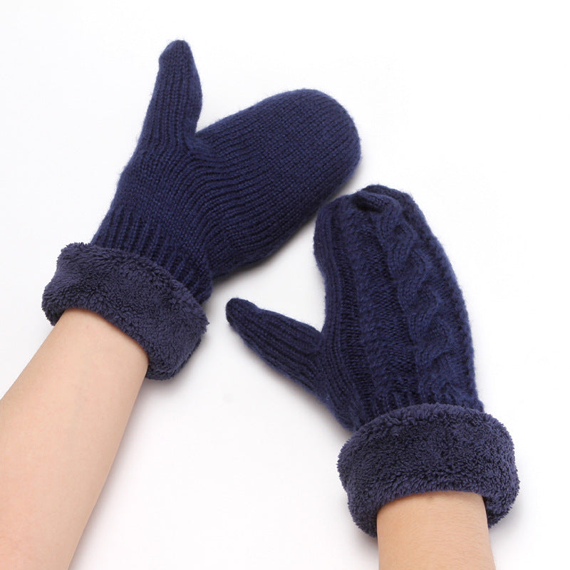 Wholesale Knitted Wool Warm and Thick Acrylic Fiber Glove