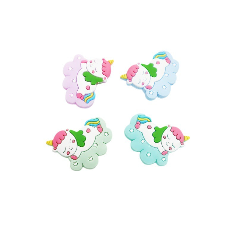 Wholesale 10PCS Unicorn Cartoon Silicone Beads