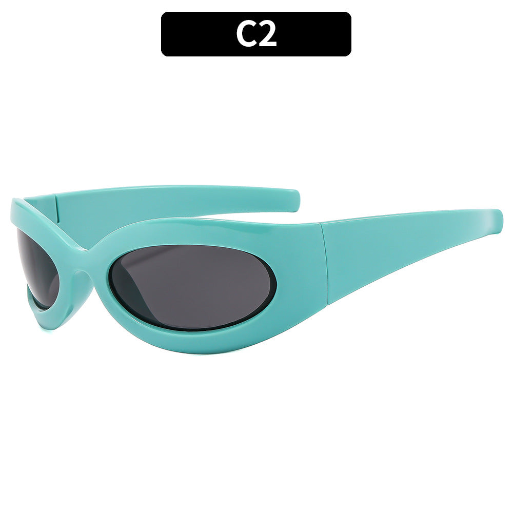 Wholesale Elliptical Futuristic Cycling PC Sunglasses