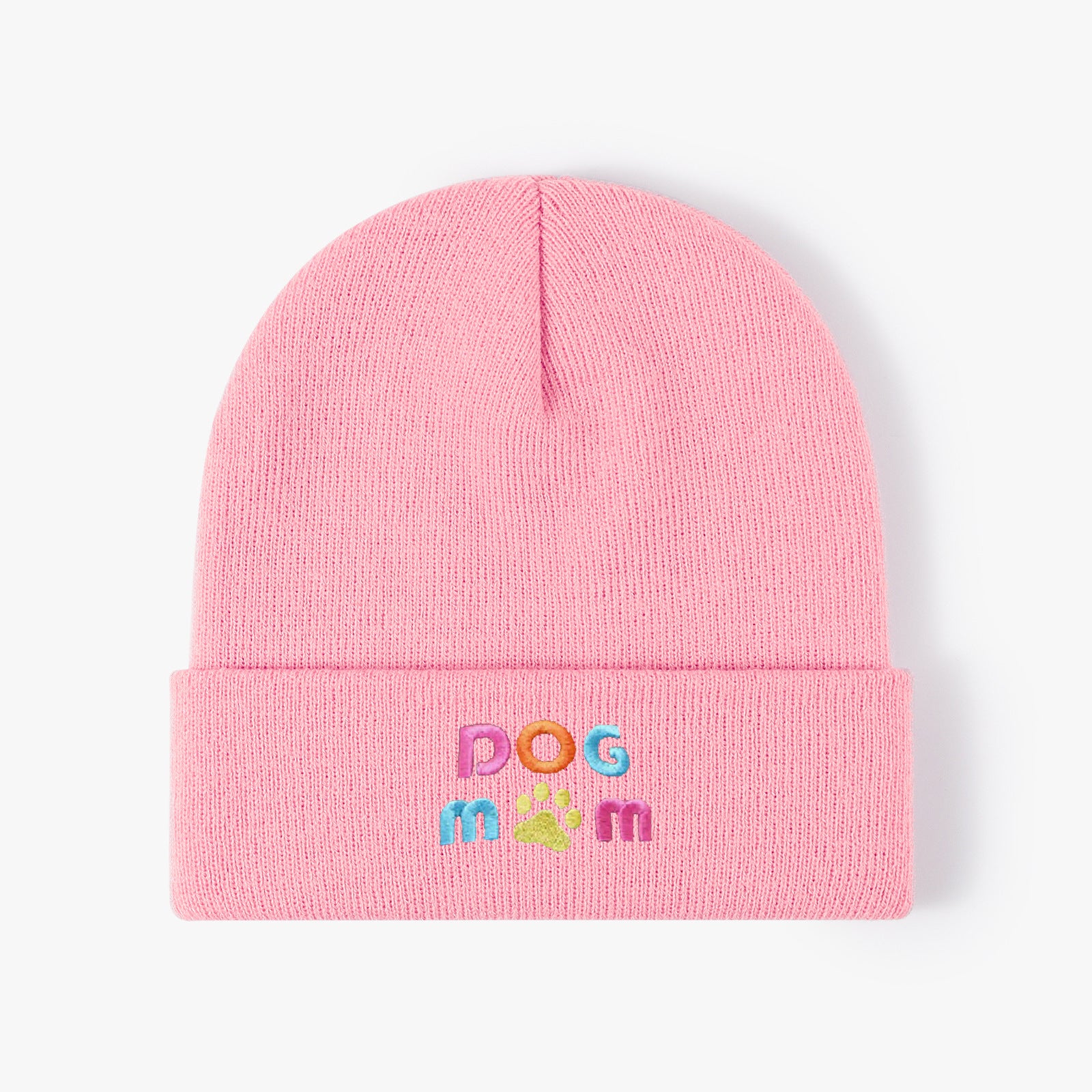 Wholesale Embroidery DOG MOM Knitted Hat Beanie