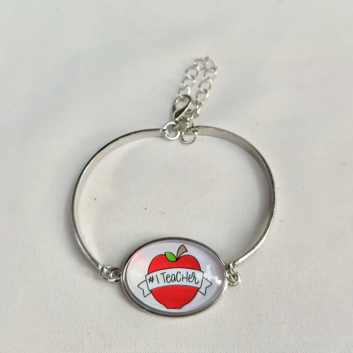 Wholesale Apple Teacher' s Day Bracelet Vintage Metal Gemstone Bracelet