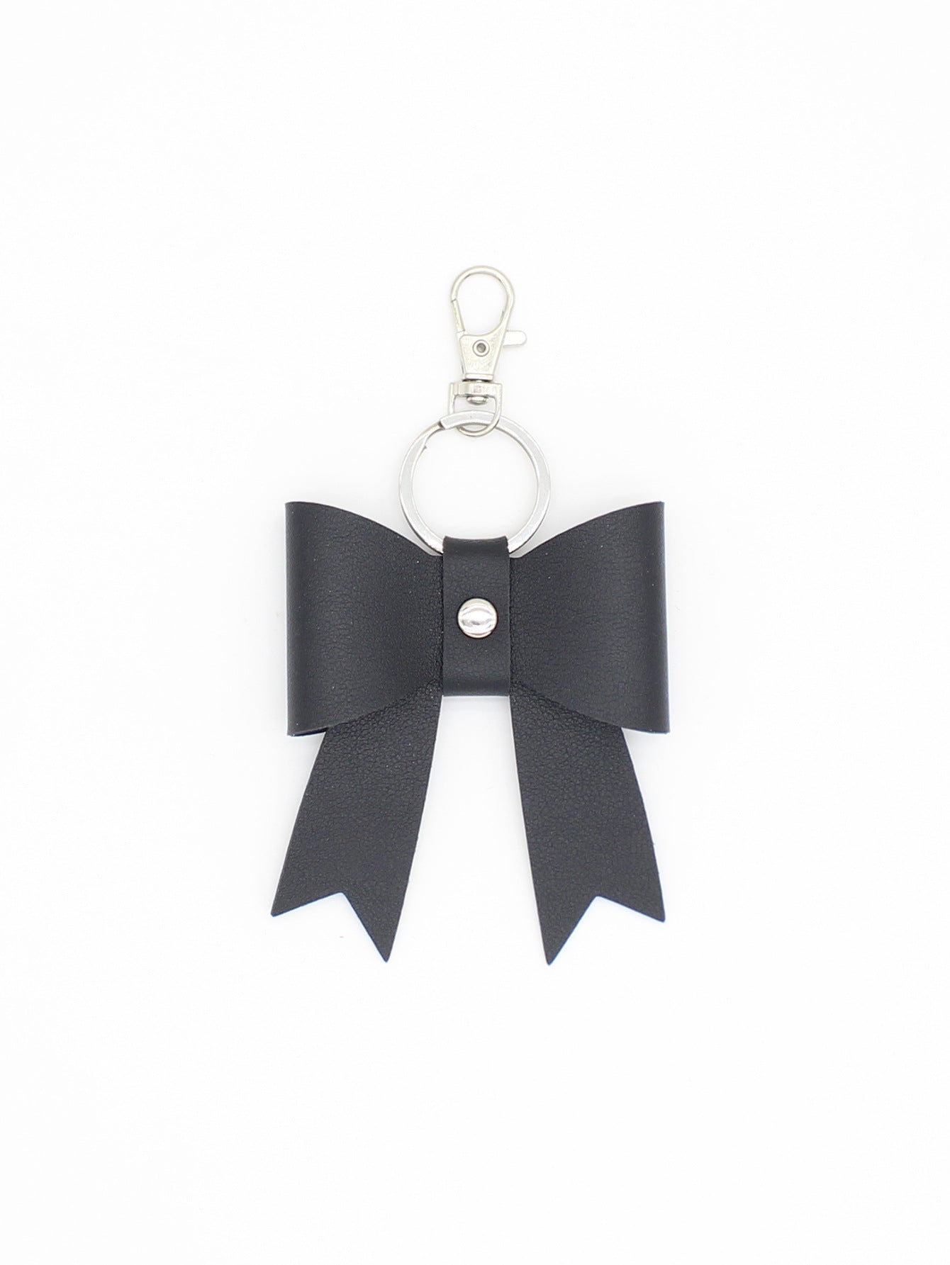 Wholesale New simple PU leather bow shape key chain bag pendant accessories